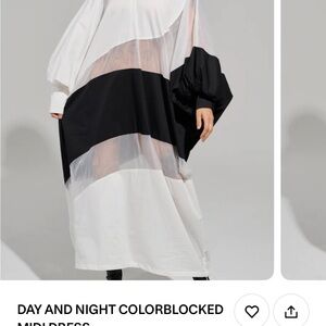 AKIRA Monochrome Colorblock Dress